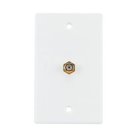 WALLPLATE COAX SNGL WHT