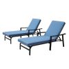 Chaise Lounge; Blue; Set of 2