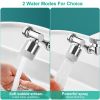 Universal Faucet Extender Tap Aerator 1080Â°Rotatable Spray Head Extension Part 2 Water Modes Splash-proof Bathroom Sink Sprayer Attachment