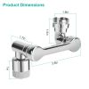 Universal Faucet Extender Tap Aerator 1080Â°Rotatable Spray Head Extension Part 2 Water Modes Splash-proof Bathroom Sink Sprayer Attachment