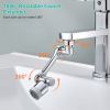 Universal Faucet Extender Tap Aerator 1080Â°Rotatable Spray Head Extension Part 2 Water Modes Splash-proof Bathroom Sink Sprayer Attachment