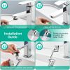 Universal Faucet Extender Tap Aerator 1080Â°Rotatable Spray Head Extension Part 2 Water Modes Splash-proof Bathroom Sink Sprayer Attachment