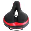 Bike Seat Water Resistant Comfortable Bicycle Padded Saddle Wear Resistant Hollow Leather Seat Cushion