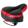 Bike Seat Water Resistant Comfortable Bicycle Padded Saddle Wear Resistant Hollow Leather Seat Cushion
