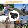 Bike Seat Water Resistant Comfortable Bicycle Padded Saddle Wear Resistant Hollow Leather Seat Cushion