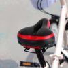 Bike Seat Water Resistant Comfortable Bicycle Padded Saddle Wear Resistant Hollow Leather Seat Cushion