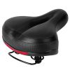 Bike Seat Water Resistant Comfortable Bicycle Padded Saddle Wear Resistant Hollow Leather Seat Cushion