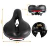 Bike Seat Water Resistant Comfortable Bicycle Padded Saddle Wear Resistant Hollow Leather Seat Cushion